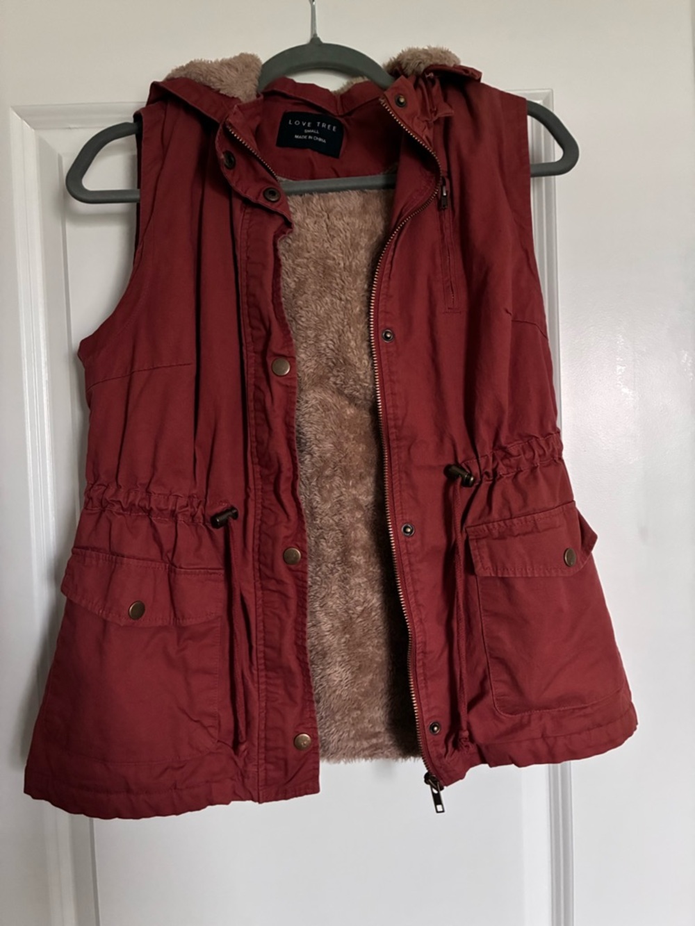 Love Tree Rust Red Lined Jacket - Picture 8 of 9